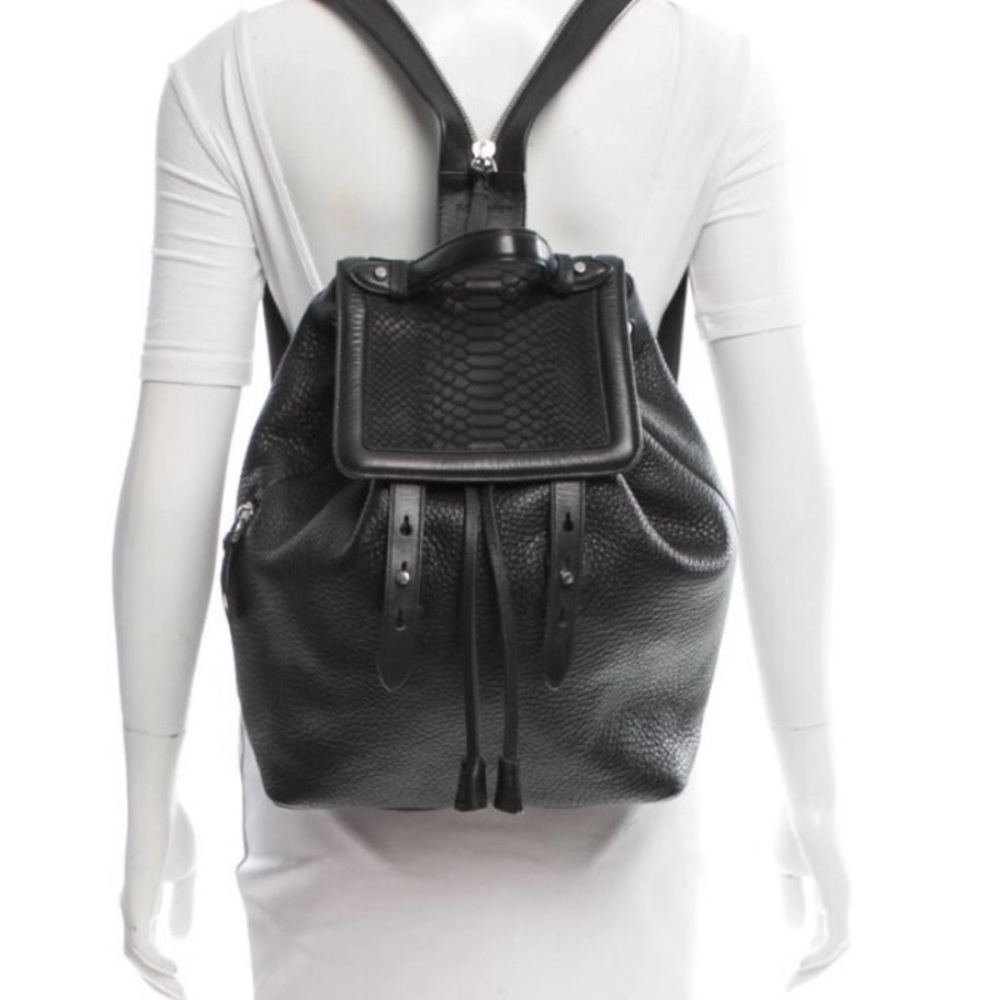 MACKAGE authentic Black pebbled leather backpack